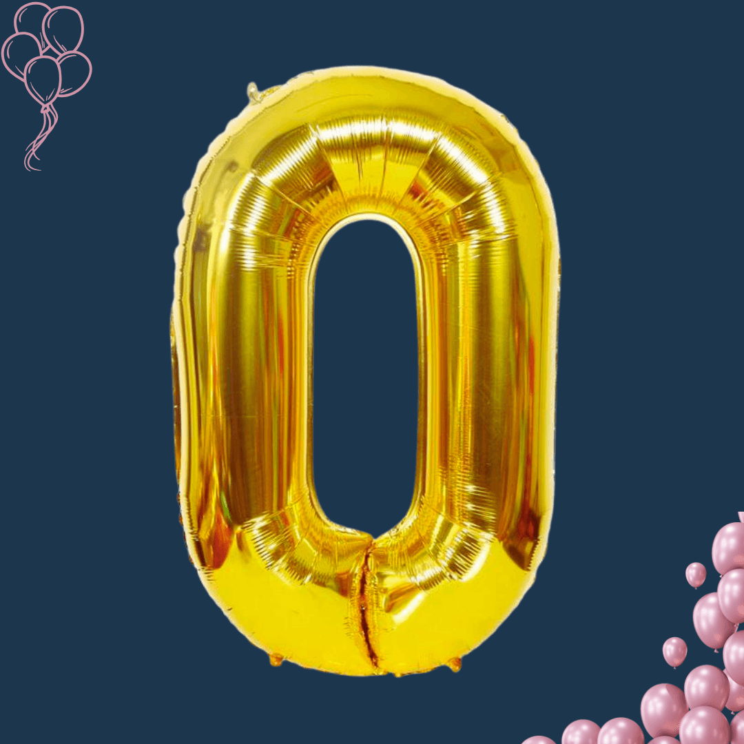 בלון ספרה ענק (86 ס"מ) - בצבע זהב | בלוניטי