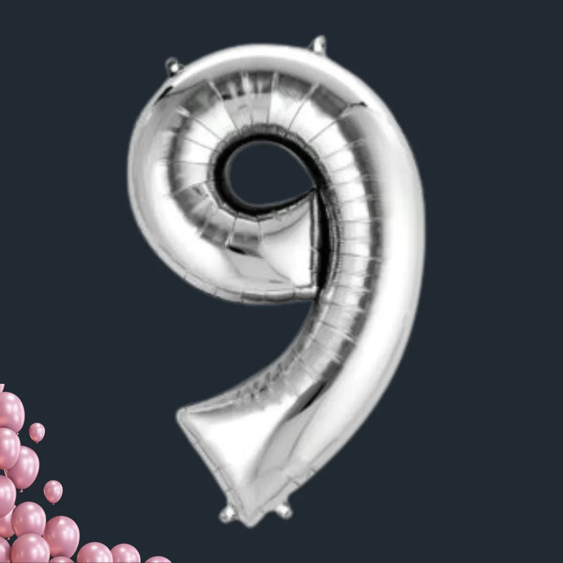 בלוני ספרה ענקיים (86 ס"מ) - בצבע כסף | בלוניטי