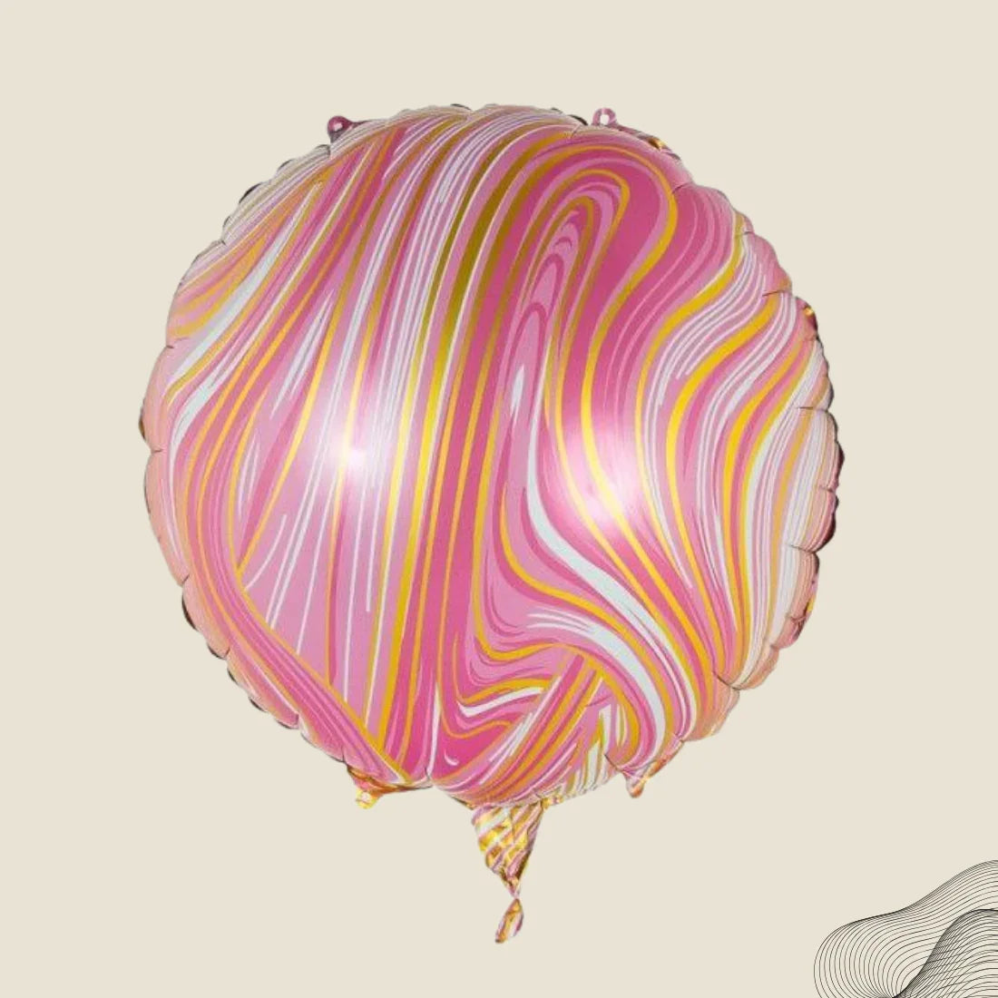 בלון מיילר בעיצוב מודרני בצבע ורוד עם זהב | בלוניטי