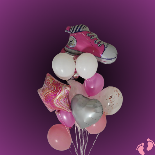 זר בלונים "שירן" - זר בלונים מפואר ליולדת בת | בלוניטי