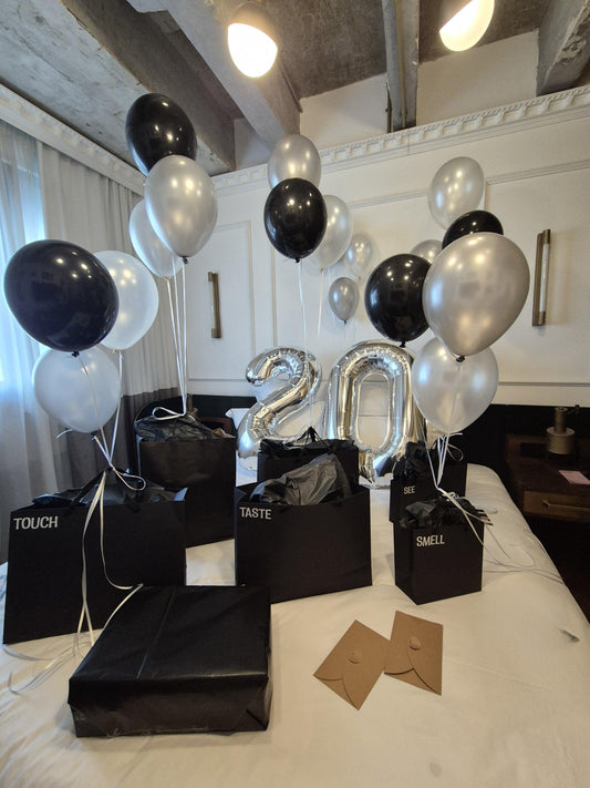 סידור חדר בלונים זול ליום הולדת - עיצוב חדר 'אביאל' | בלוניטי