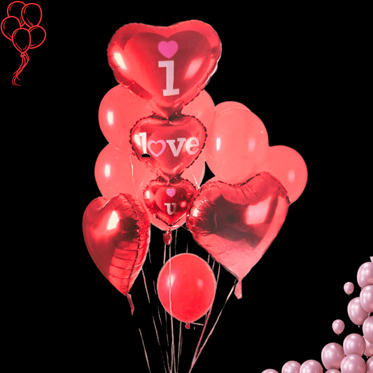 זר בלונים "נוי" - זר i love u | בלוניטי