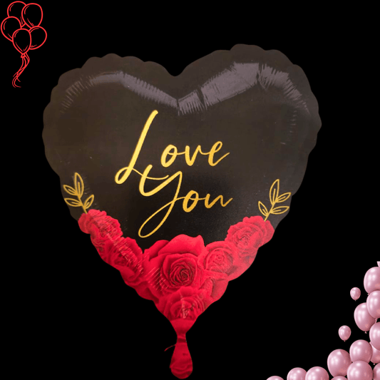 לב שושנים אדומות