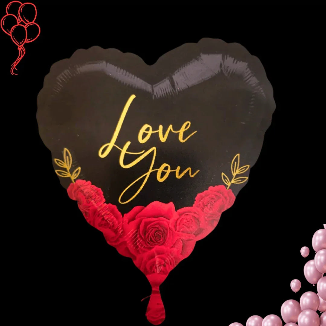 לב שושנים אדומות