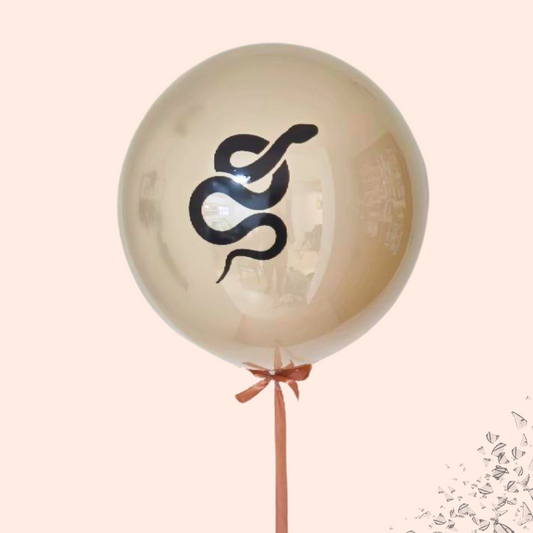 בלון זכוכית עם כיתוב ובלון פנימי בצבעים | בלוניטי