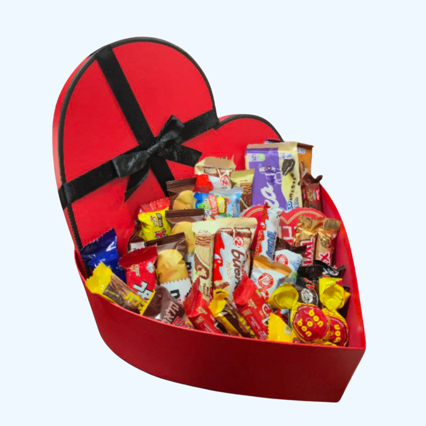 מארז לב גדול מלא בשוקולדים | בלוניטי