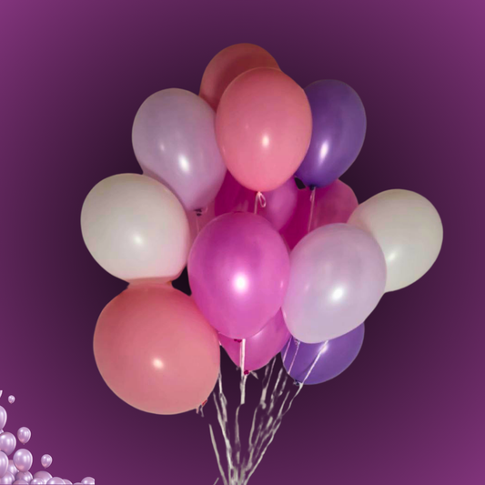 זר בלונים "נגה" - זר בלונים בגווני ורוד סגול | בלוניטי