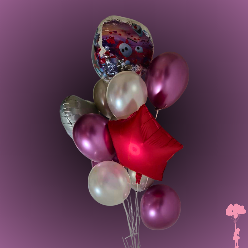 זר בלונים אנה ואלזה - זר 'לשבור את הקרח' | בלוניטי