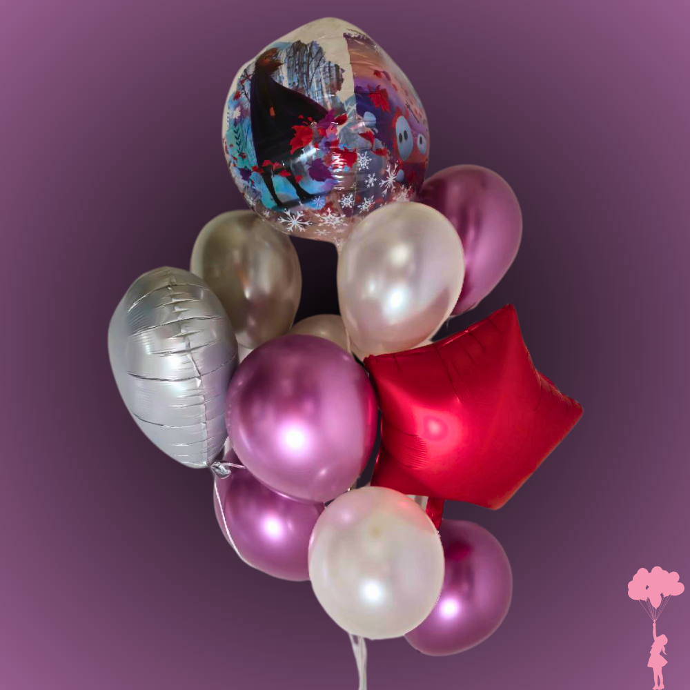 זר בלונים אנה ואלזה - זר 'לשבור את הקרח' | בלוניטי