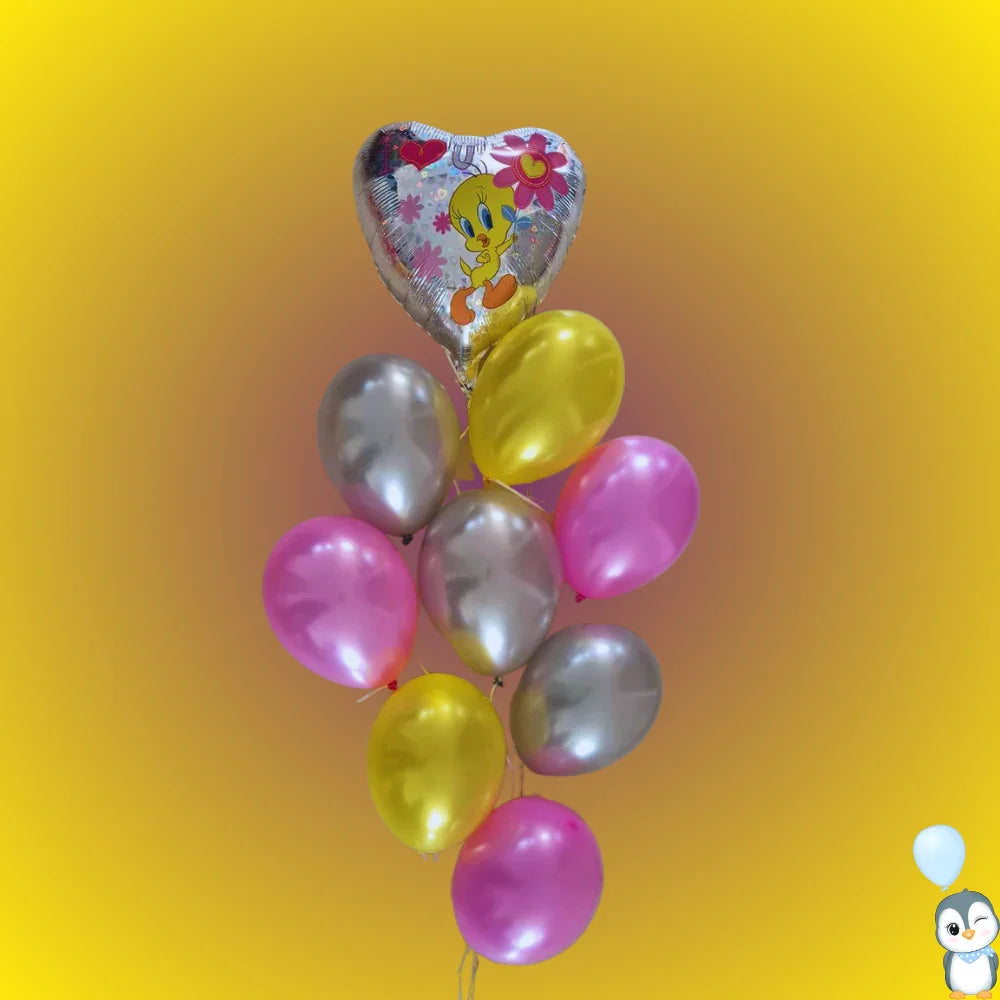 זר "טוויטי" - זר בלונים לילדות | בלוניטי