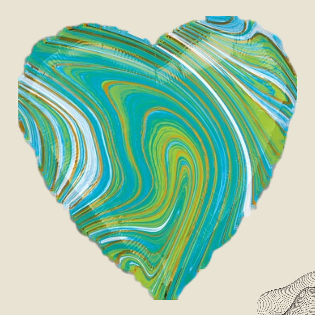 בלון הליום בצורות שונות בצבע ירקרק וזהב | בלוניטי