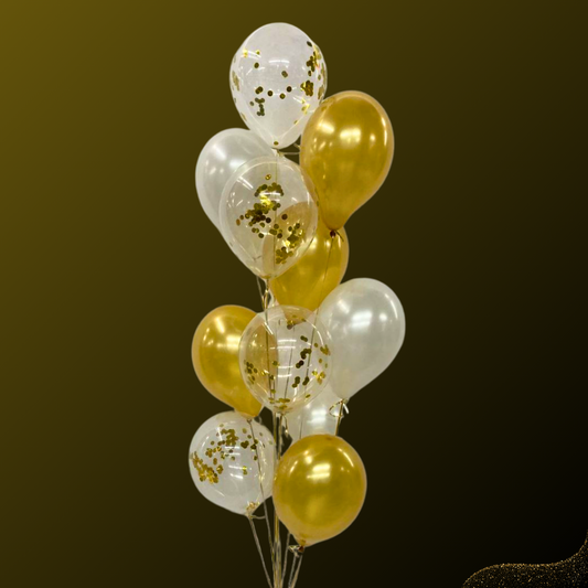 זר בלונים "סול" - זר זהב לבן | בלוניטי