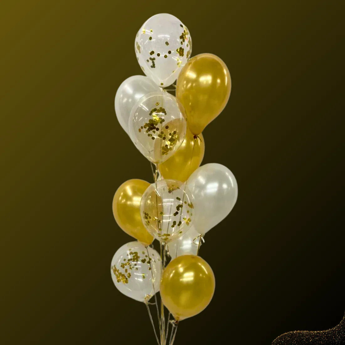 זר בלונים "סול" - זר זהב לבן | בלוניטי