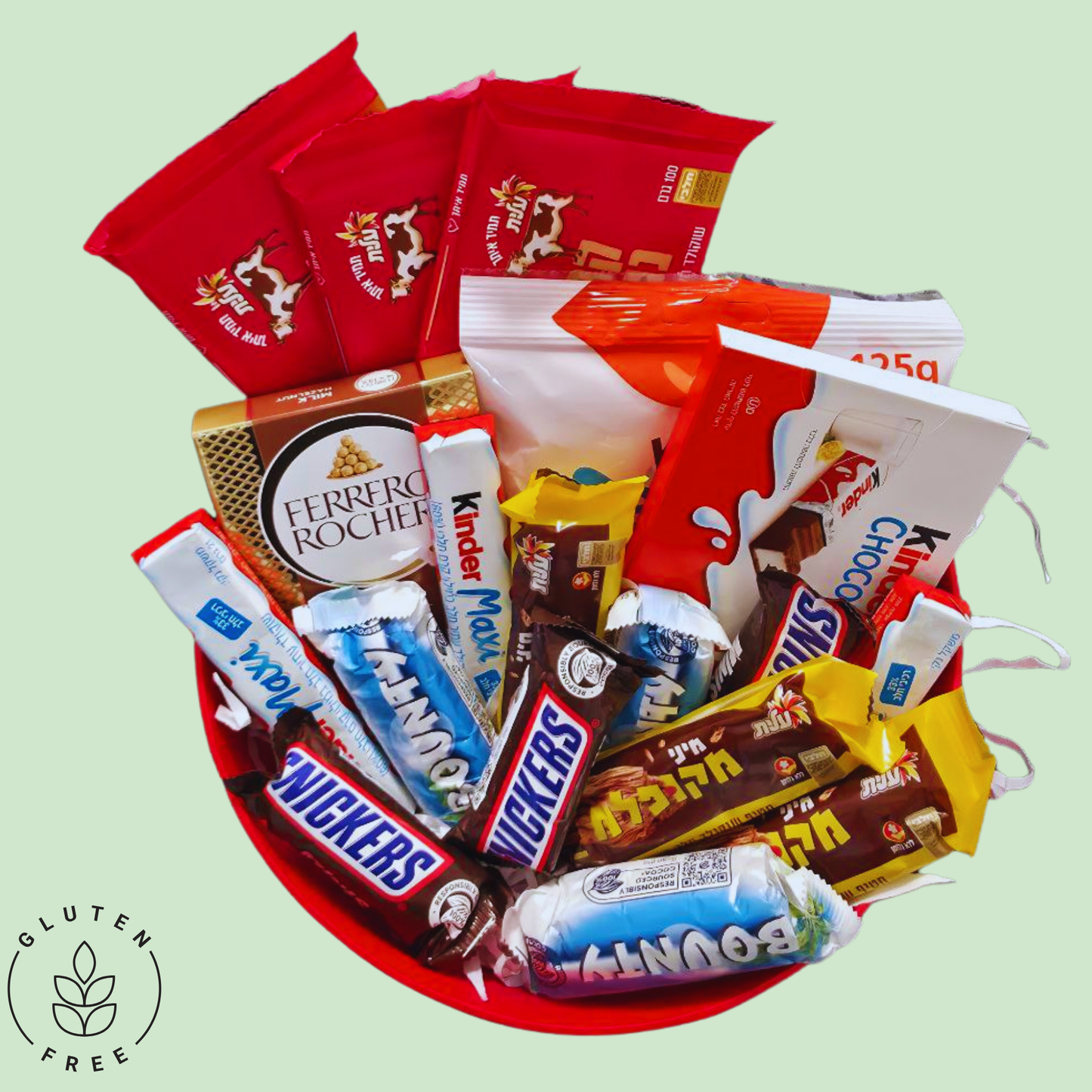 מארז שוקולד ללא גלוטן בקופסא עגולה | בלוניטי