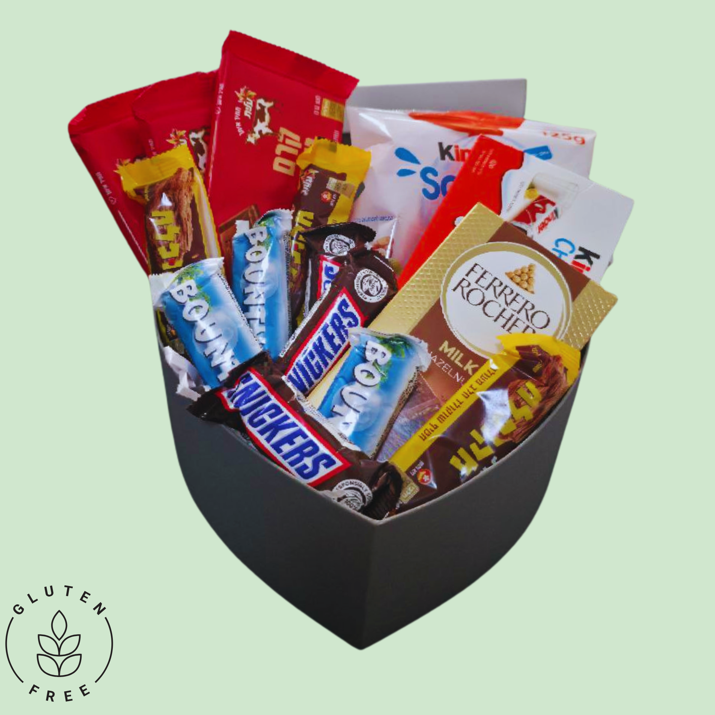 מארז שוקולדים ללא גלוטן בקופסת לב | בלוניטי